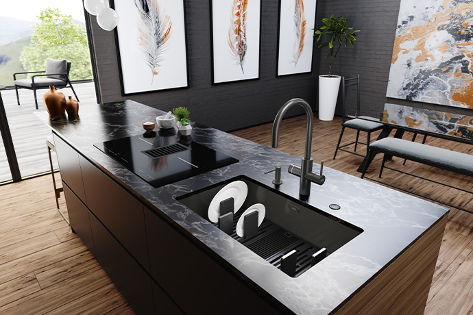 Avec le Mythos Water Hub 6-en-1, Franke propose l’eau bouillante instantanée