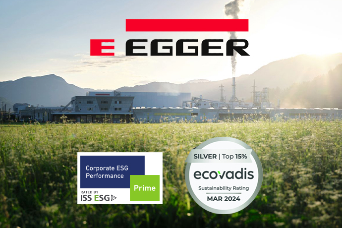 Egger a été primé pour la cinquième fois avec la médaille d’argent EcoVadis