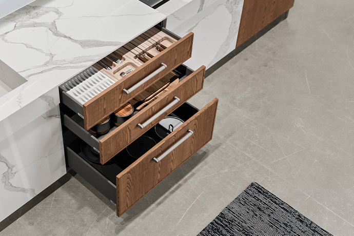 ARAN Cucine présente son système de tiroirs Guadalupe