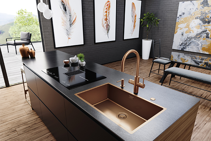 Franke sublime son Mythos Water Hub de nouvelles couleurs signature