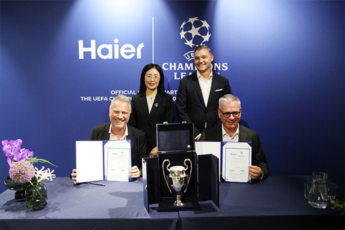 Haier signe un partenariat avec l’UEFA Champions League à partir de 2027