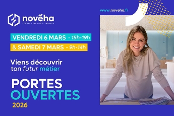 Novéha annonce ses Journées Portes Ouvertes en mars prochain